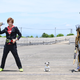 Aruto, Thouser, and, err, Thouser get ready for a fight. Please, god, let the Aibo fight.